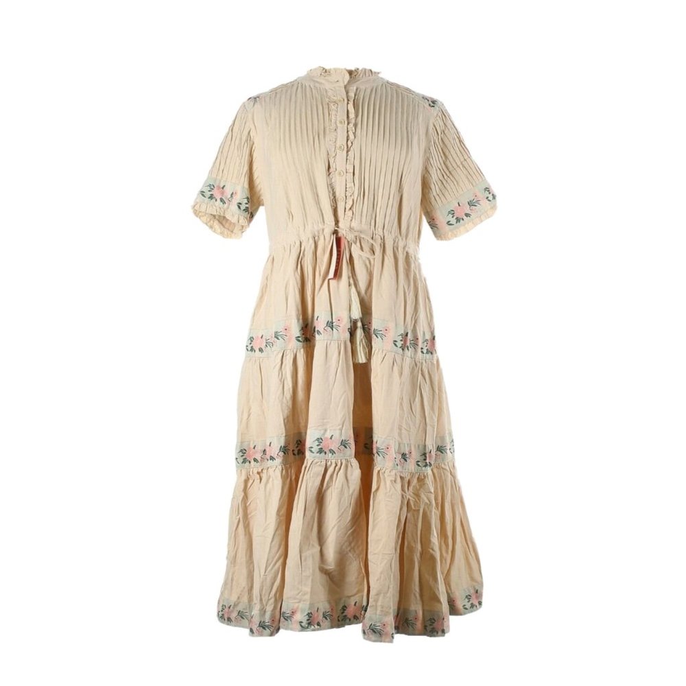 NWT Ivy City Co. Holland in Cream Embroidered Ribbon Fit & Flare Long Dress 1X